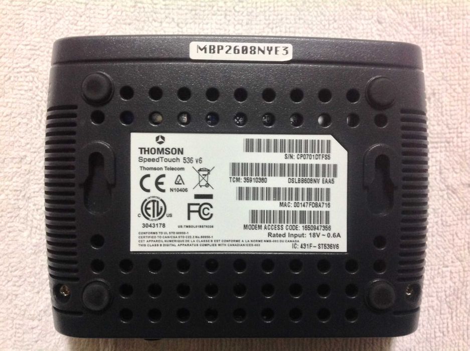 Thomson SpeedTouch 516(i) v6 / 536(i) v6 Modem64309940894467124