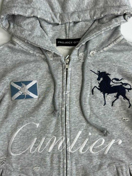 Project GRAILZ G/R gr кофта zip up худи серая зипка худі сіра зіп M L