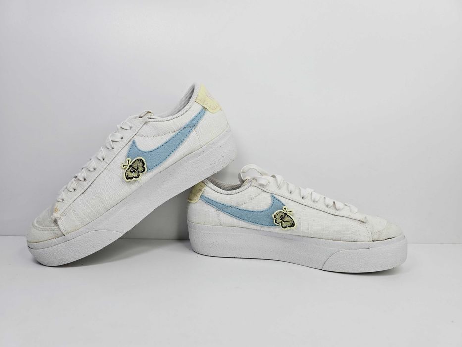 NIKE BLAZER LOWPLATFORM SE NN Trampki damskie białe rozm. 37,5