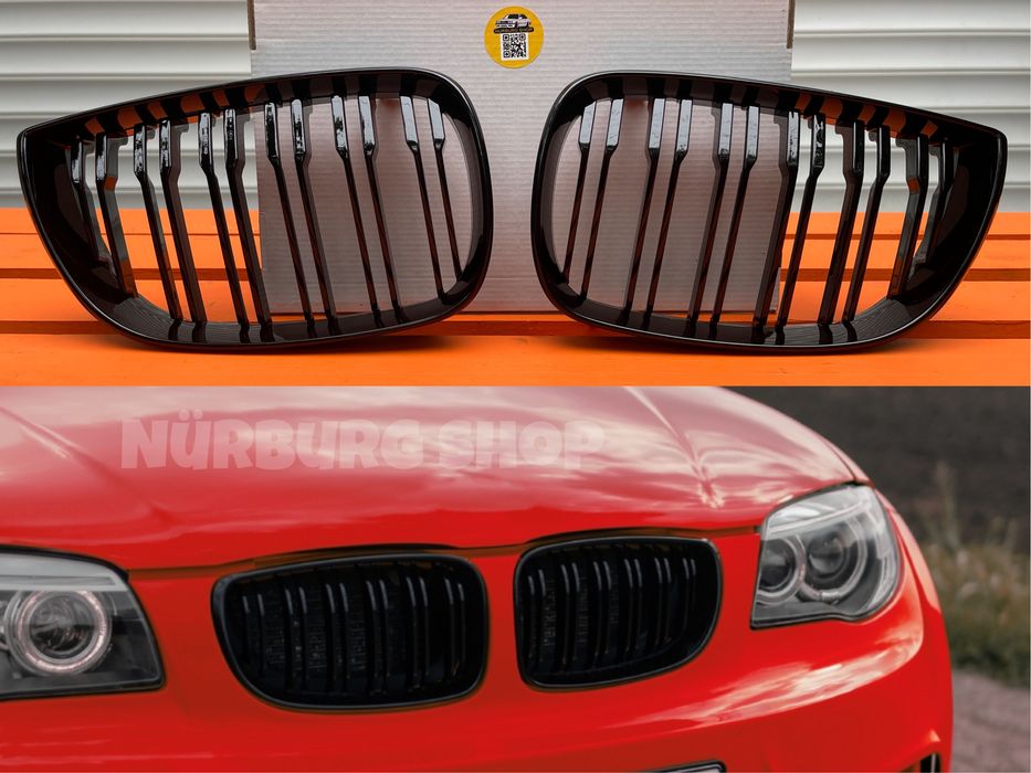 М решетка радиатора БМВ Е81 Е82 Е87 Е88 BMW E81 E82 E87 ноздри черные