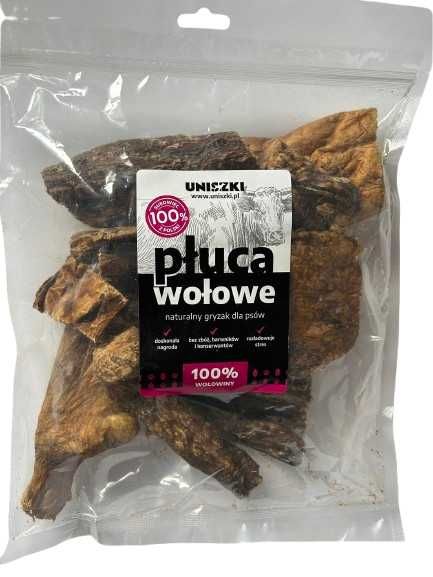 Płuca wołowe 200g Uniszki naturalny gryzak dla psów przysmak