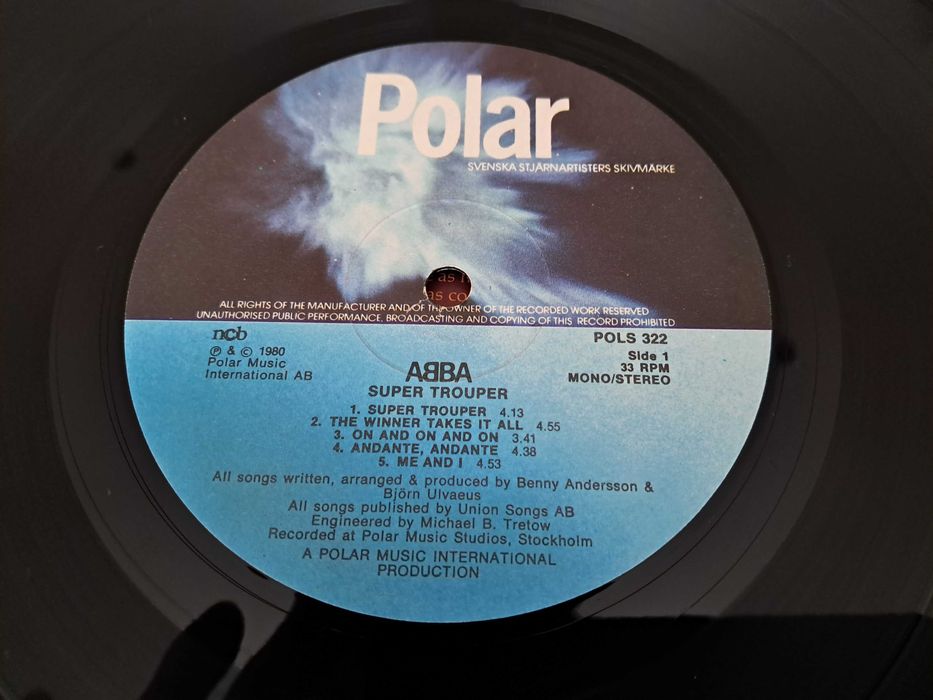 ABBA  Super Trouper  LP  WINYL Sweden  EX