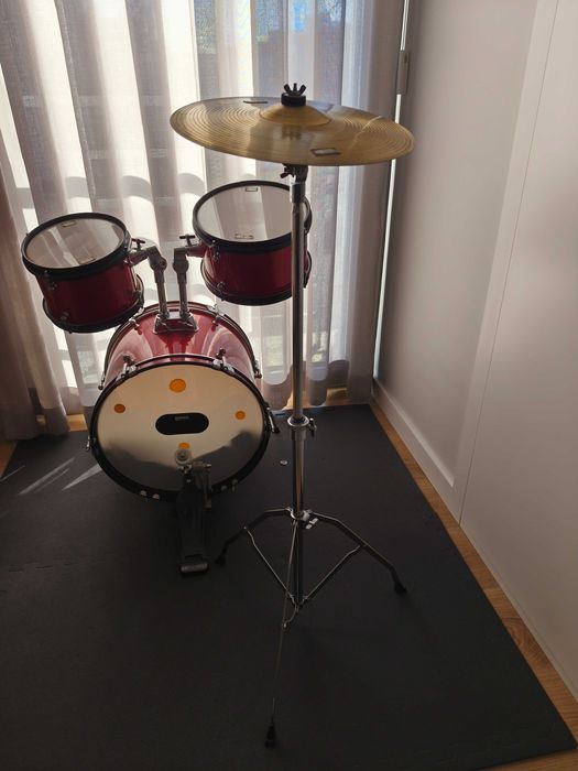 BATERIA Junior - Fame JBJ1049A "Elias" Junior 5-Piece Drum Kit (Red)