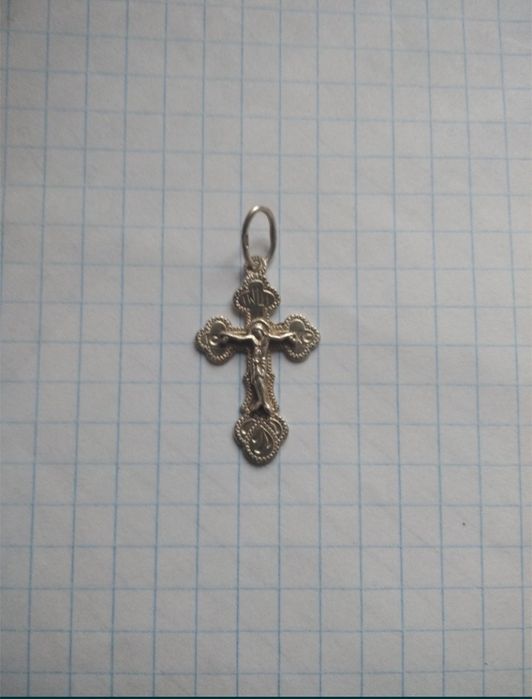 Серебряная цепочка цепь браслет крестик иконка пирсинг серебро 925