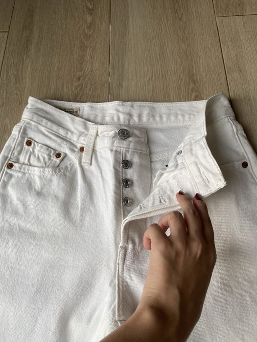 LEVI'S Regular Calças de ganga '501' em Branco Denim