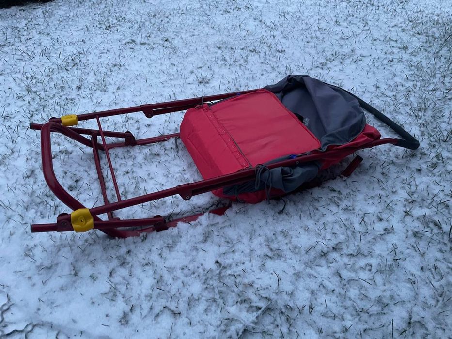 Санчата з ручкою мами коляска сани санки складные саночки борд візочок