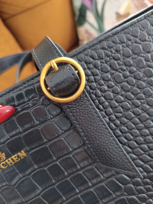 Czarna duża szopper bag torebka Wittchen skóra naturalna