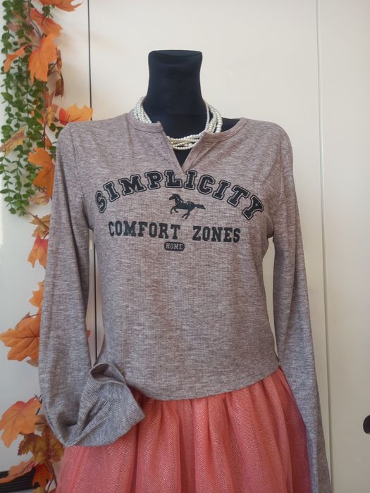 Bluzka koszulka T-shirt Top Dazy S, M 34, 36  długi rękaw