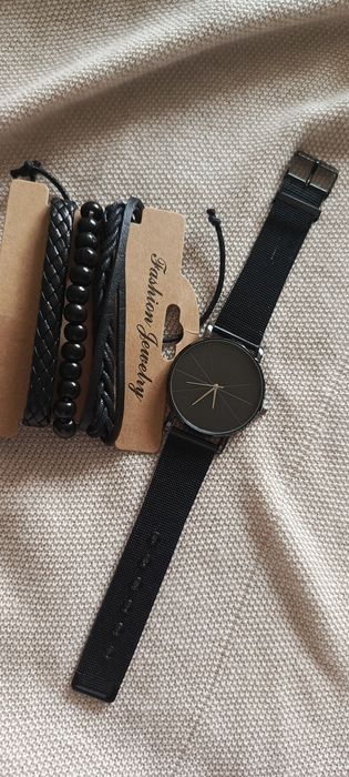 Zegarek męski + 3 bransoletki
