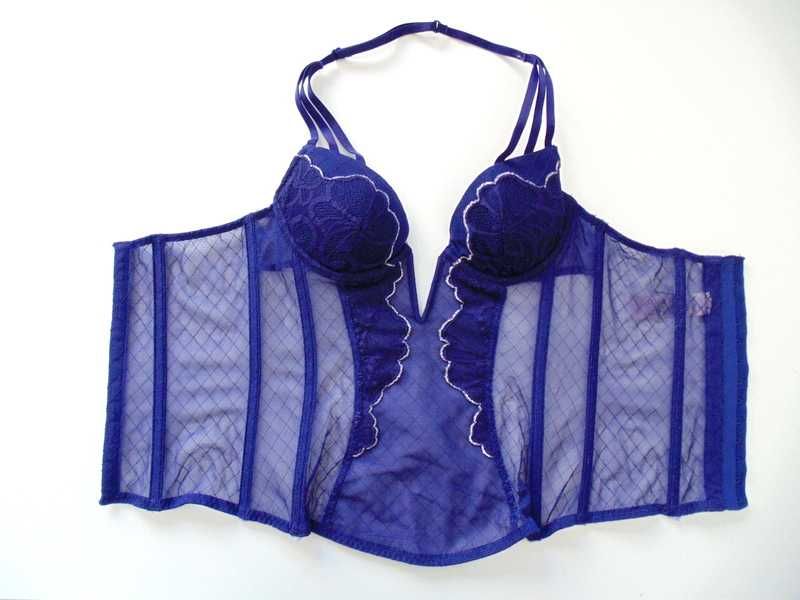 La Senza śliczny usztywniany gorset z koronką XS