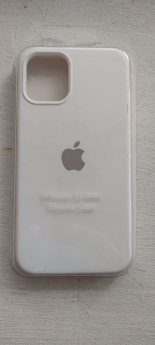 iphone 12 mini silicon case белый +4 стекла