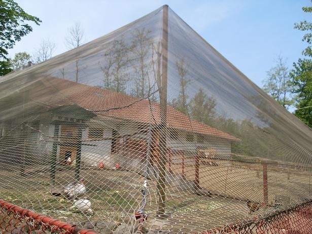 Mocna siatka na woliery wolierowa do zadaszenia Oczko 100 mm