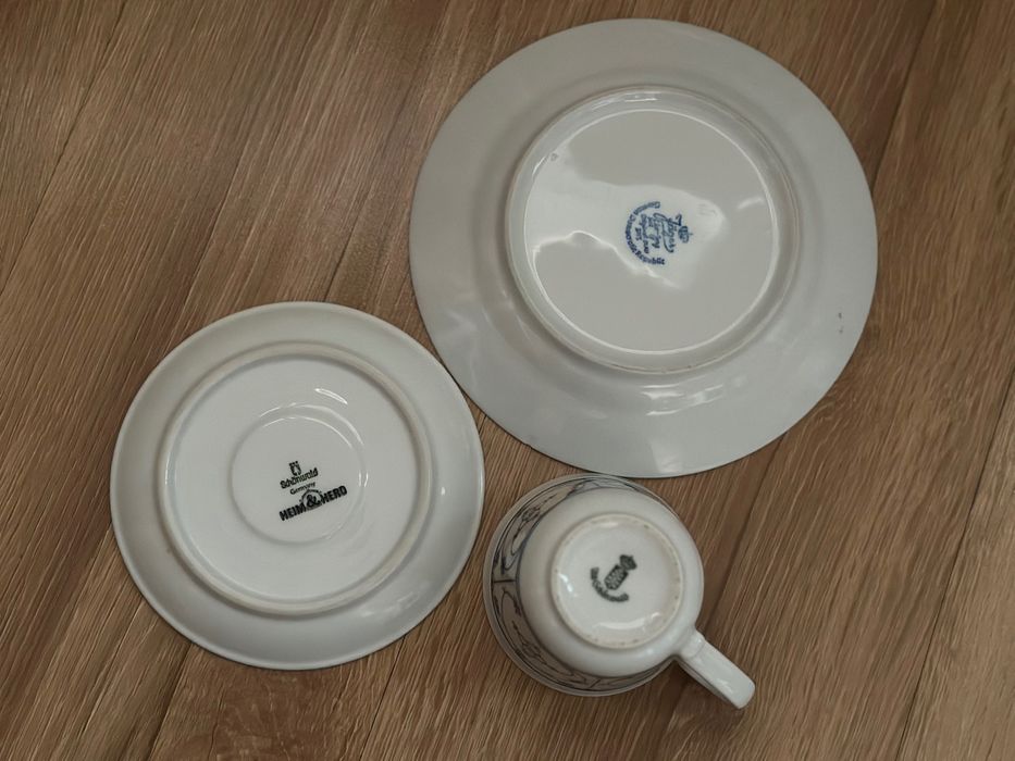 Zestaw 2 talerzyków + filiżanka  Vintage