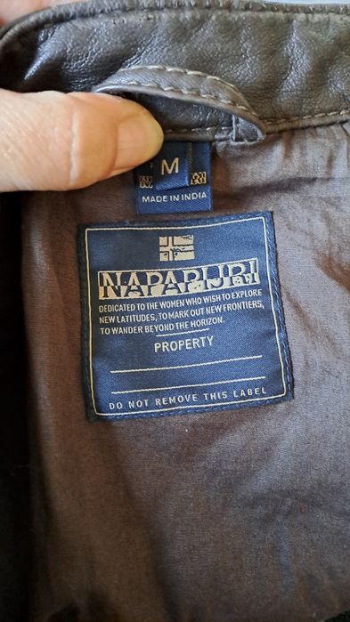 Napapijri kurtka skórzana roz M