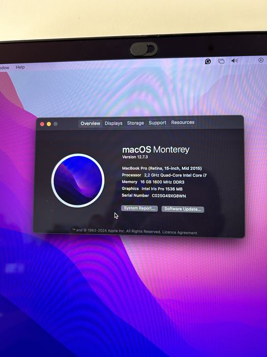 Macbook Pro 15 inch 2015