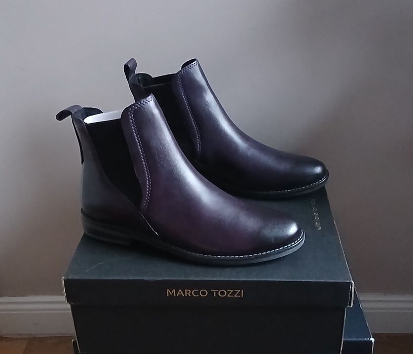 -40% Botki skórzane Marco Tozzi. R.39.