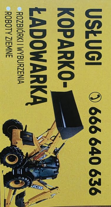 Usługi Koparką,Koparko-ładowarką