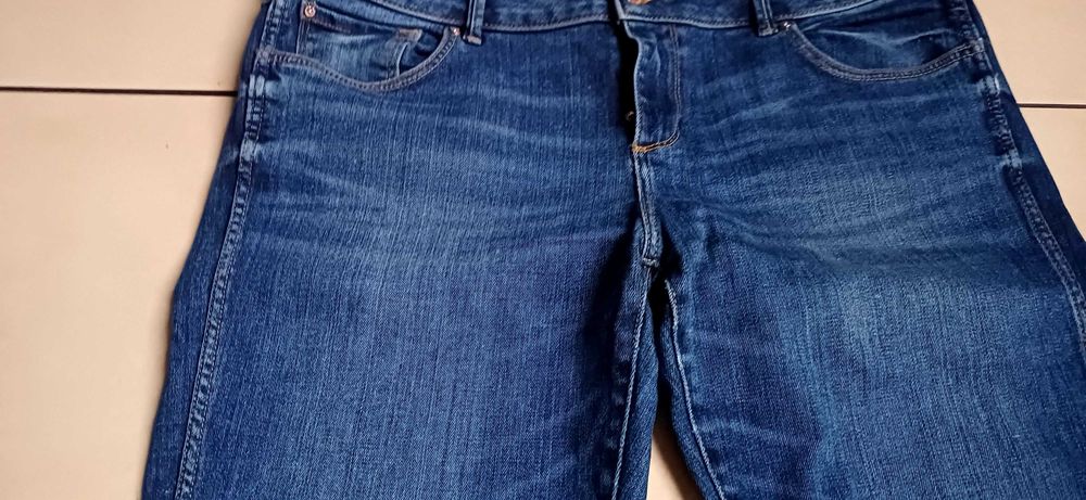 Spodnie damskie roz 40 Denim granatowe