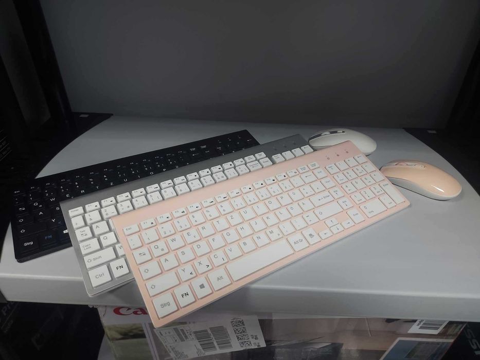 Klawiatura + mysz, różne KOLORY, ultra cienkie, bezprzewodowe!
