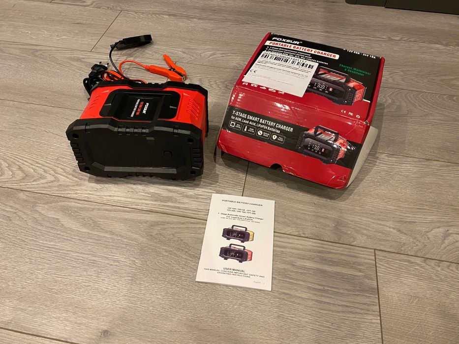 Зарядний пристрій FOXUR 12V 20A / 24V 10A (AGM, GEL, LiFePO4)