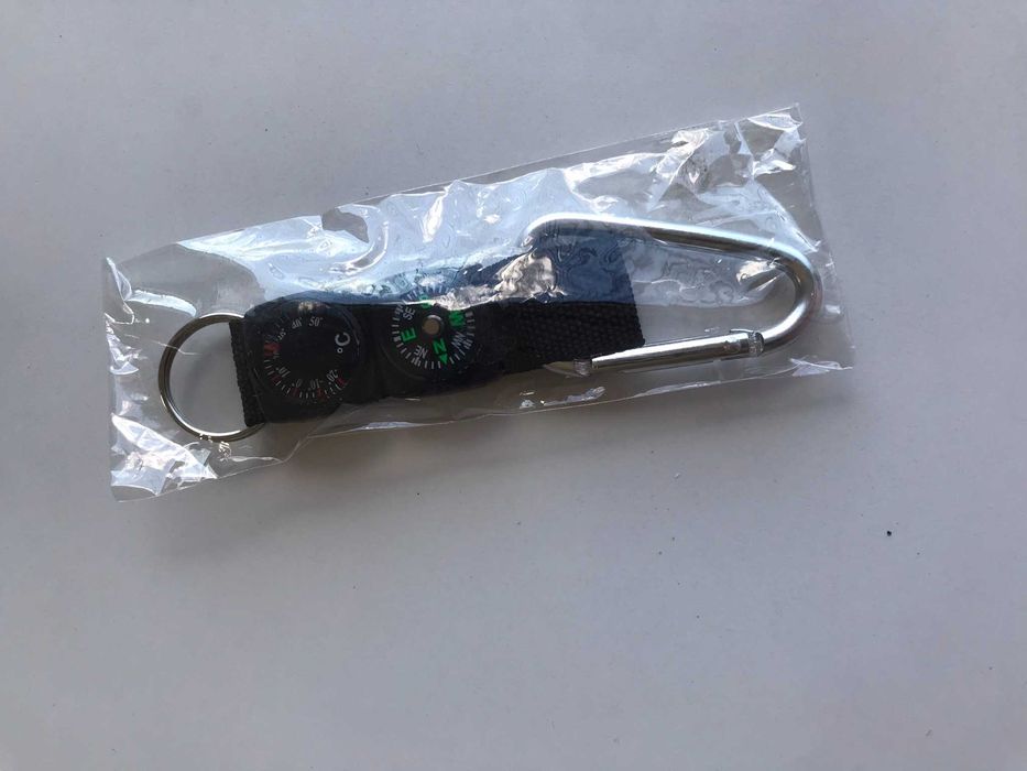 Brelok na klucze z kompasem i termometrem