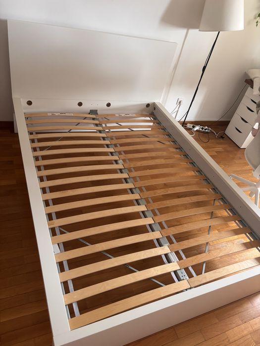 Cama casal MALM + colchão VALEVAG IKEA
