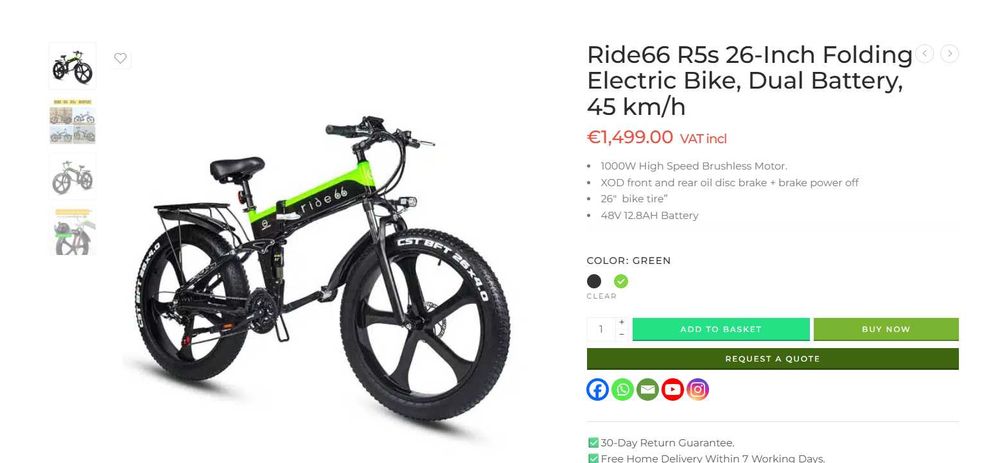 Bicicleta Electrica-  EBike 1000W