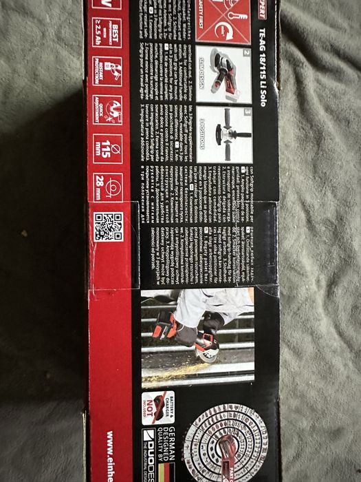 Кутова шліфмашина Einhell TE-AG 18/115 Li-Solo