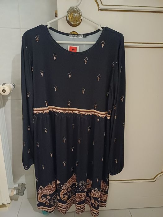 Vestido preto com barra tamanho XXL