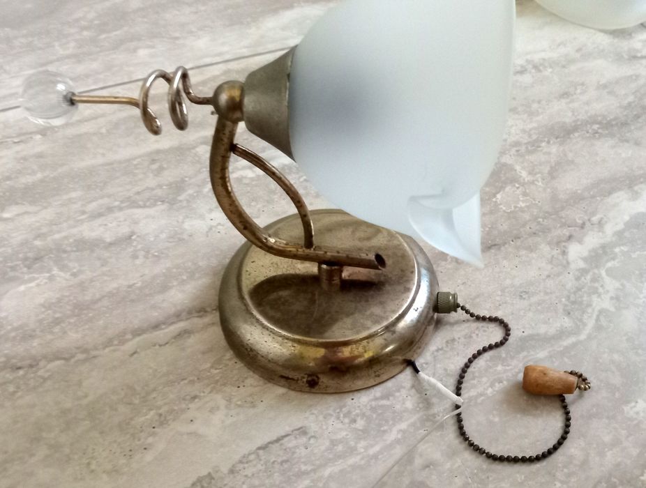 Люстра метал дерево стекло Польша