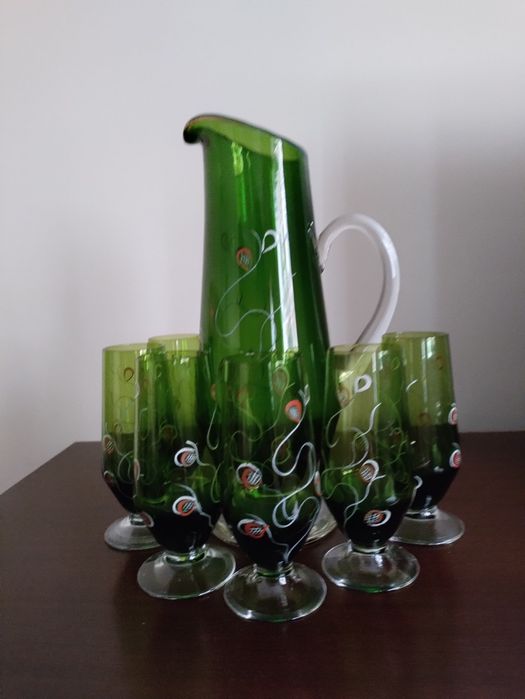 Jarro e 6 copos vintage433902589356298240