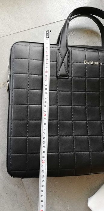 Nowa skórzana torba biznesowa na laptopa Baldinini