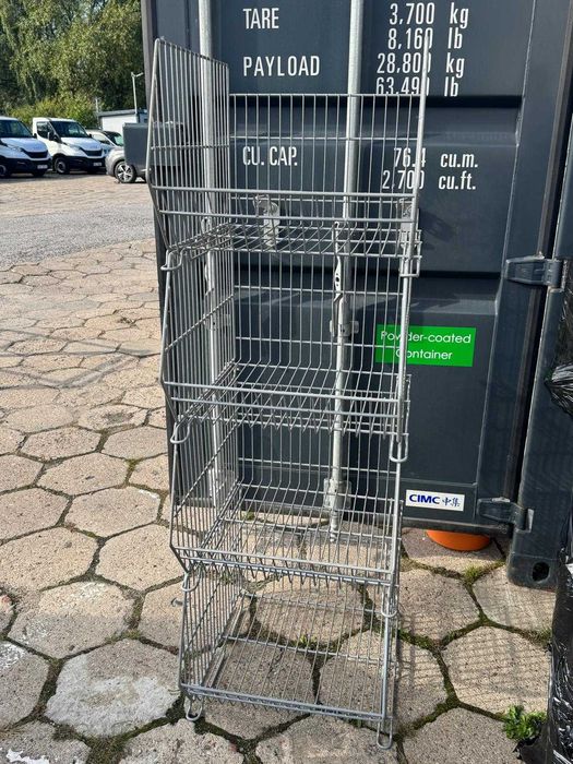 Regał sklepowy, stojak koszowy druciany