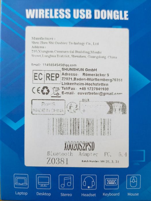 Adapter bluetooth USB single wireless