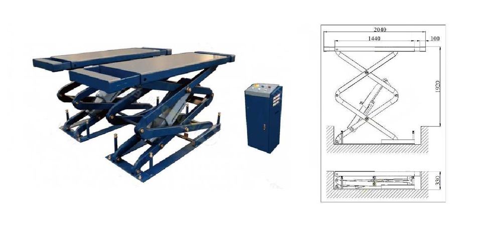 Elevador tesoura embutido 380V