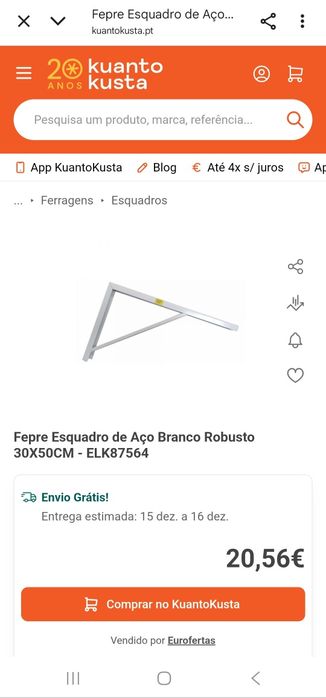 3 Suportes para prateleiras - peso até 500 kg