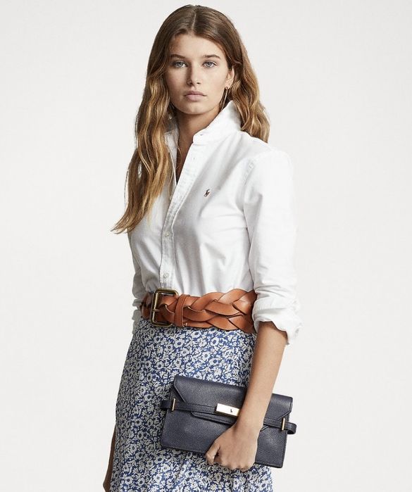 Pasek skórzany karmelowy LUX