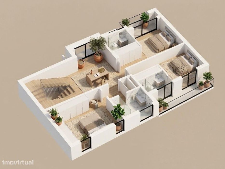 Moradia contemporânea T4 com piscina e vista mar, a 4 minutos da pr...