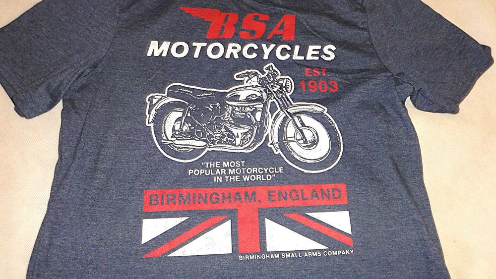 BSA MOTORCYCLES - England - NOWY Oryginalny T-shirt - Rozmiar M / L