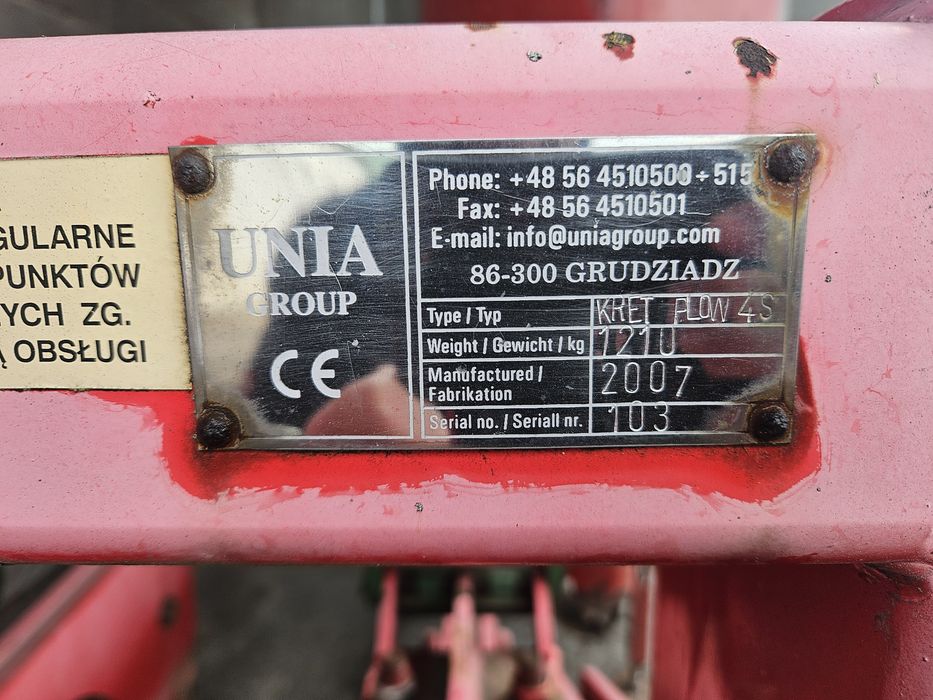 Głębosz Unia Kret Plow 4S