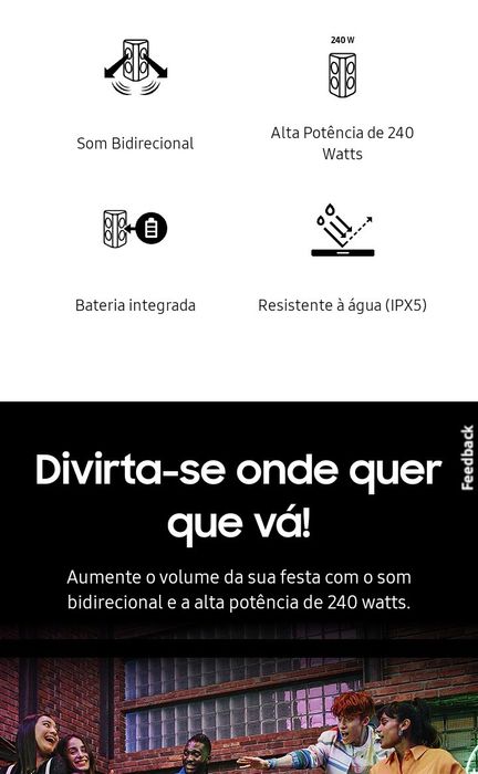 Coluna Boombox Samsung Sound Tower MX-ST50B/ZF - Preto