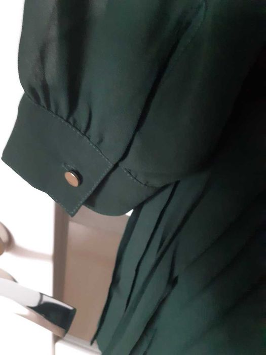 Vila sukienka zielona z długim rękawem