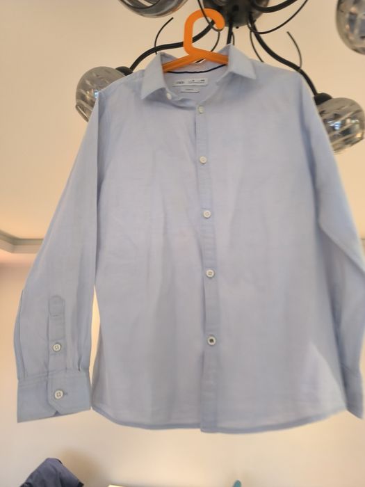 Koszula chłopięca marki ZARA róż 140