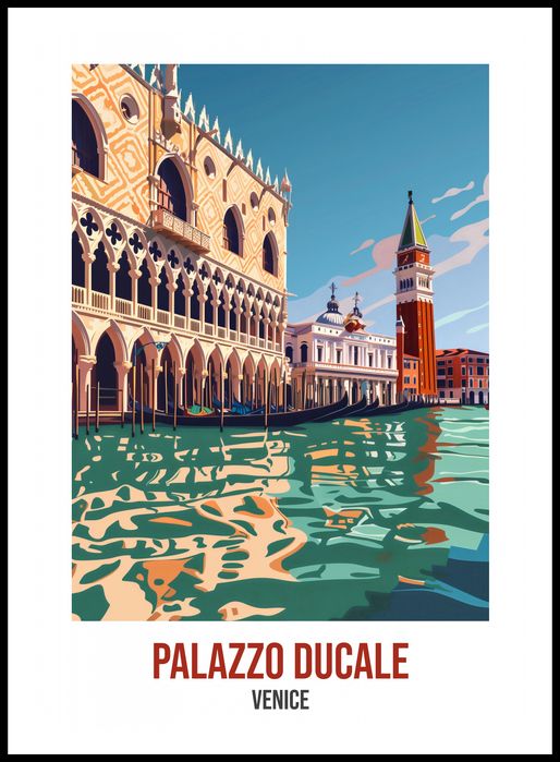 Plakat 64x90cm Palazzo Ducale, Venice