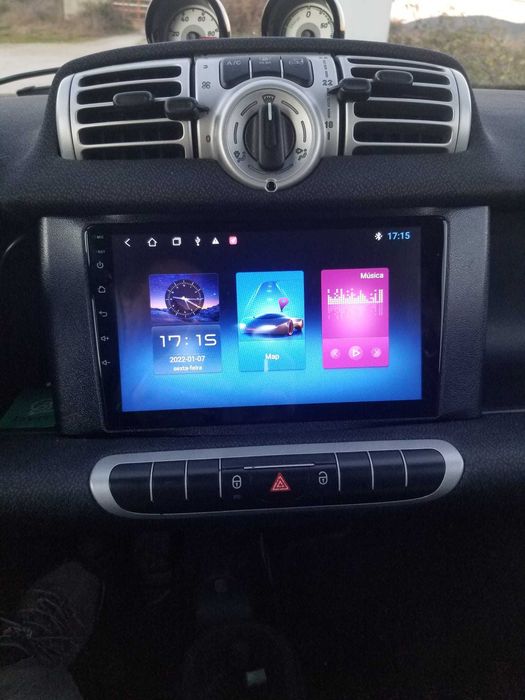 *(NOVO) Auto Rádio 9' SMART 2010 a 2015 | GPS ANDROID BT USB APPS WIFI | CARPLAY • ANDROID AUTO
