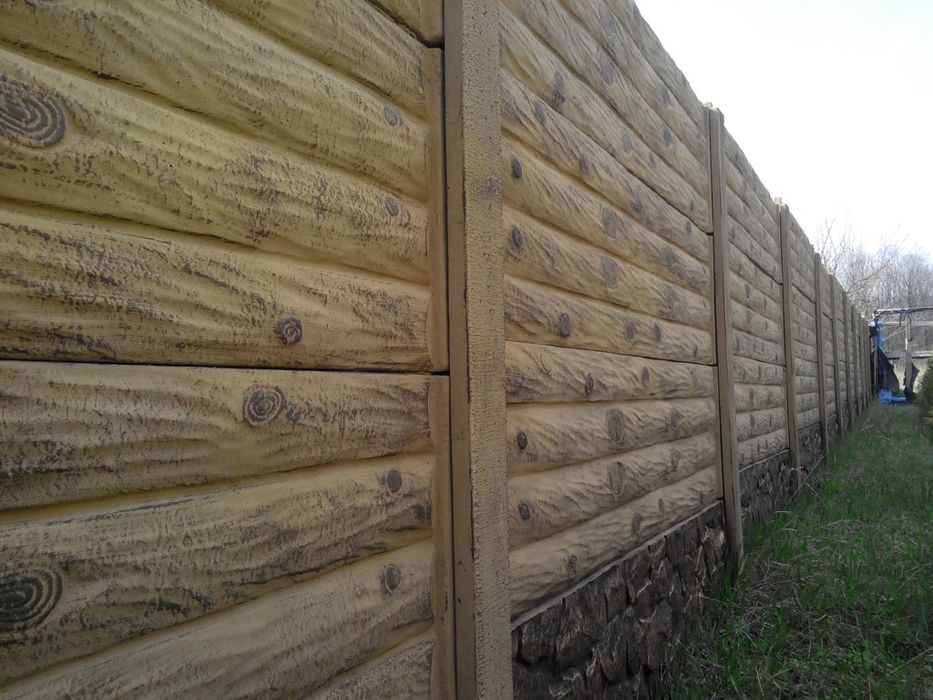 Еврозабор.Ворота.Забор из профнастила. Сборный фундамент под забор.В Д