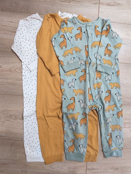 3x pajac długi rękaw h&m używany w stanie bdb dla chłopca lub dziewczynki piżama bawełniana