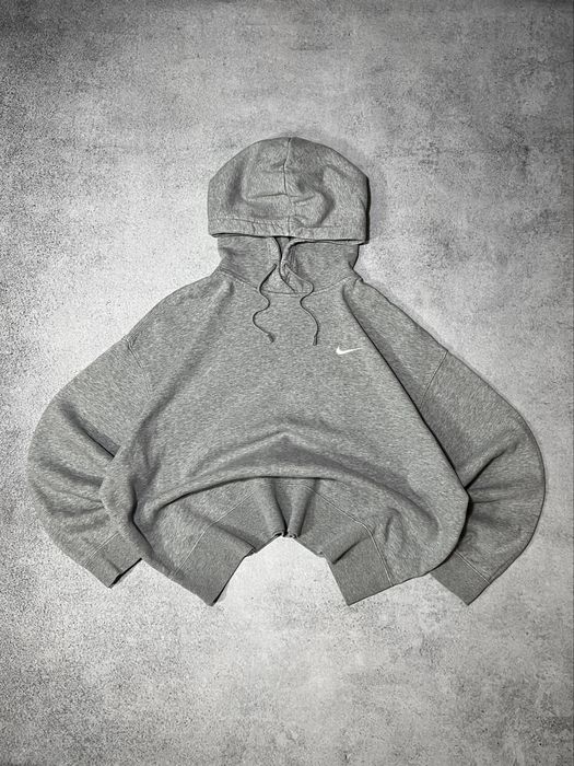 Сіре Оверсайз Худі Nike Baggy Hoodie oversized logo