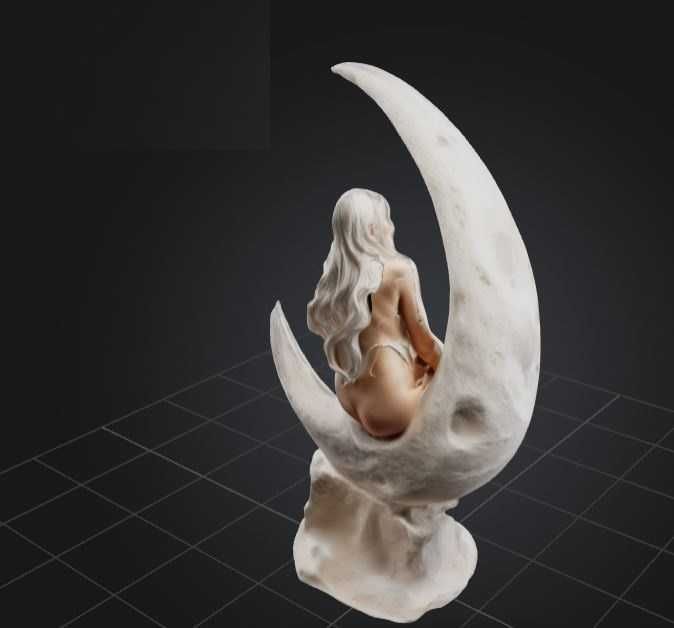 Estátua Mulher Sentada na Lua (Ficheiro STL)