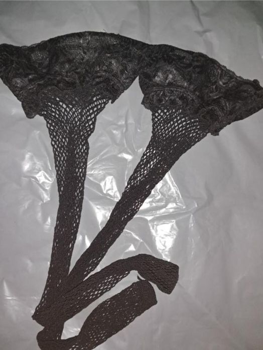 Чулки,сетка,ленты,есть беж
